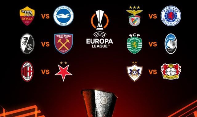 欧联1/8决赛抽签：罗马遇海鸥，米兰、利记赴布拉格